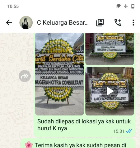 Pengiriman Papan Bunga Duka Sukapura